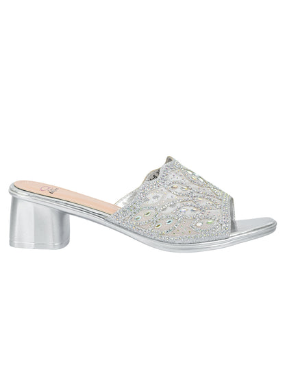 Footwear, Women Footwear, Silver Sandals