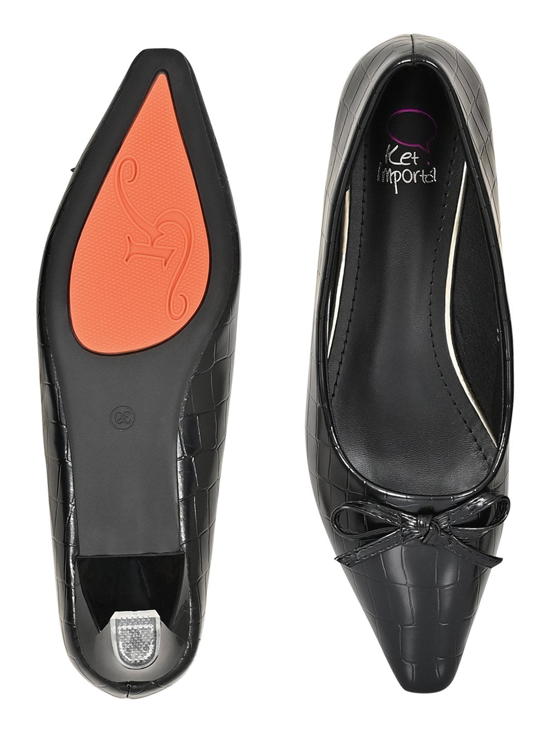 Women Footwear, Black Ballerinas