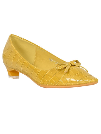 Women Footwear, Mustard Ballerinas