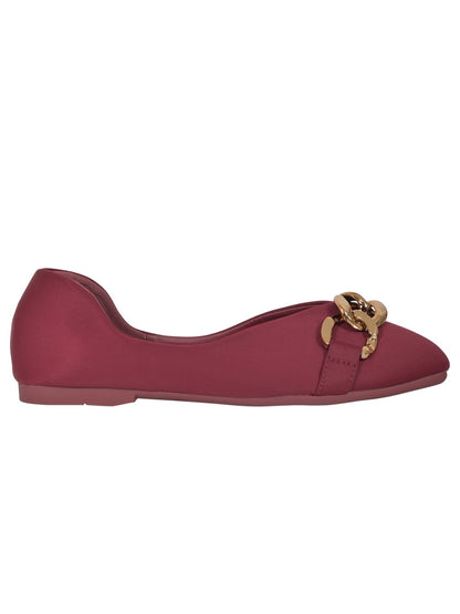 Women Footwear, Maroon Ballerinas