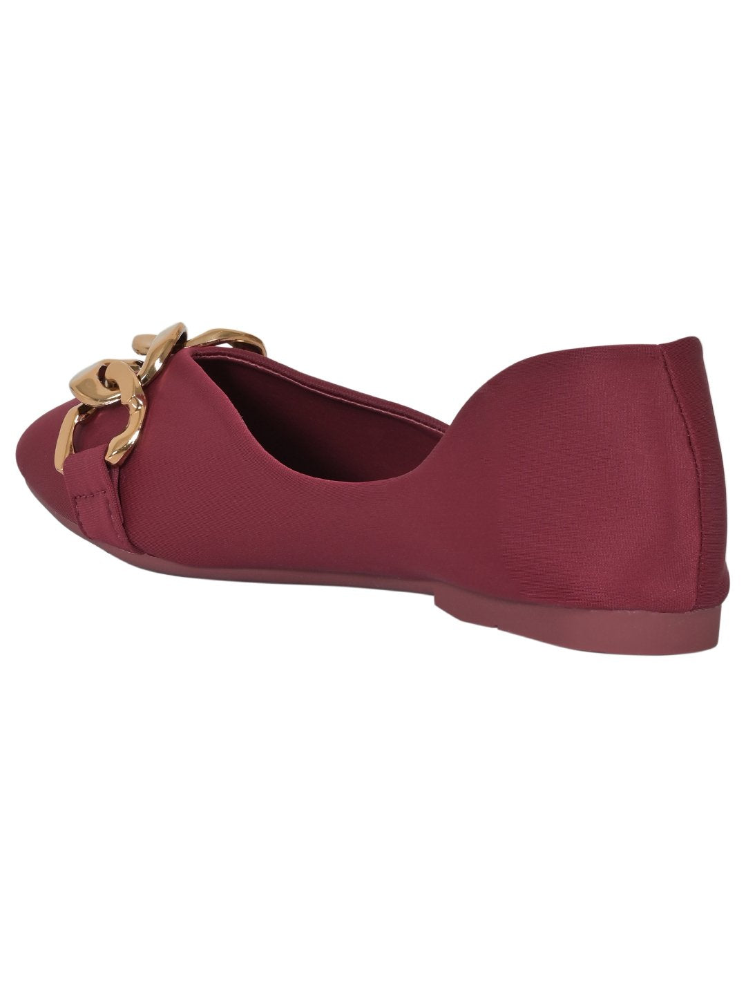 Women Footwear, Maroon Ballerinas