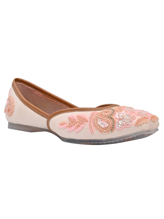 Women Footwear, Pink Mojaris