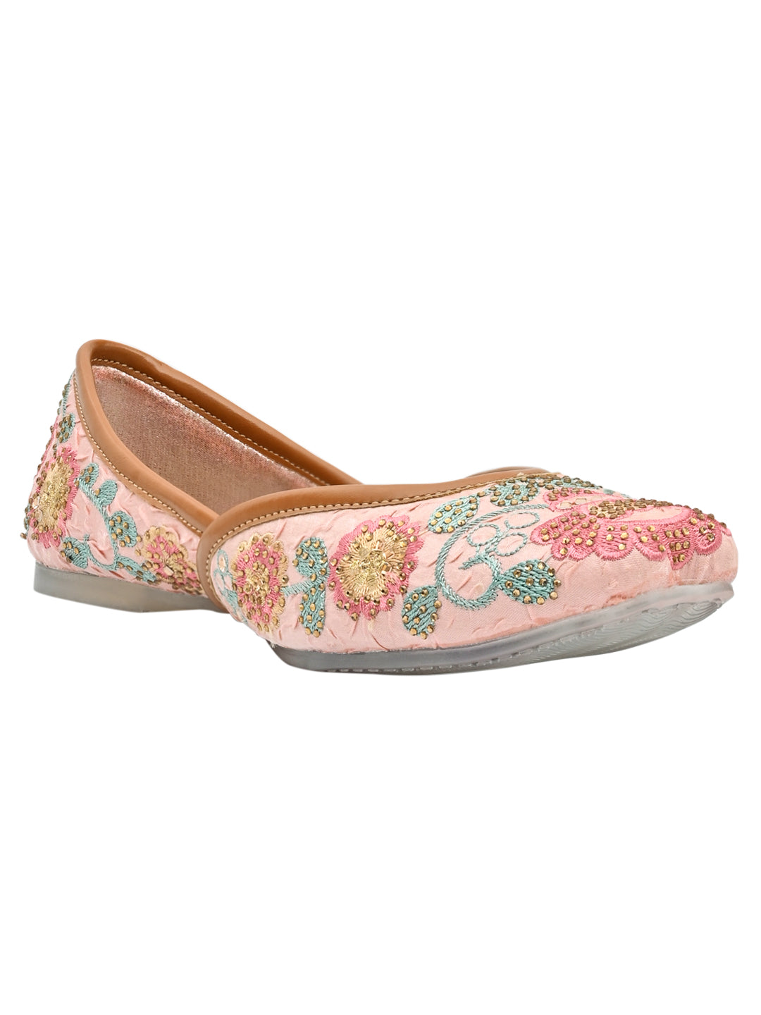 Women Footwear, Pink Mojaris