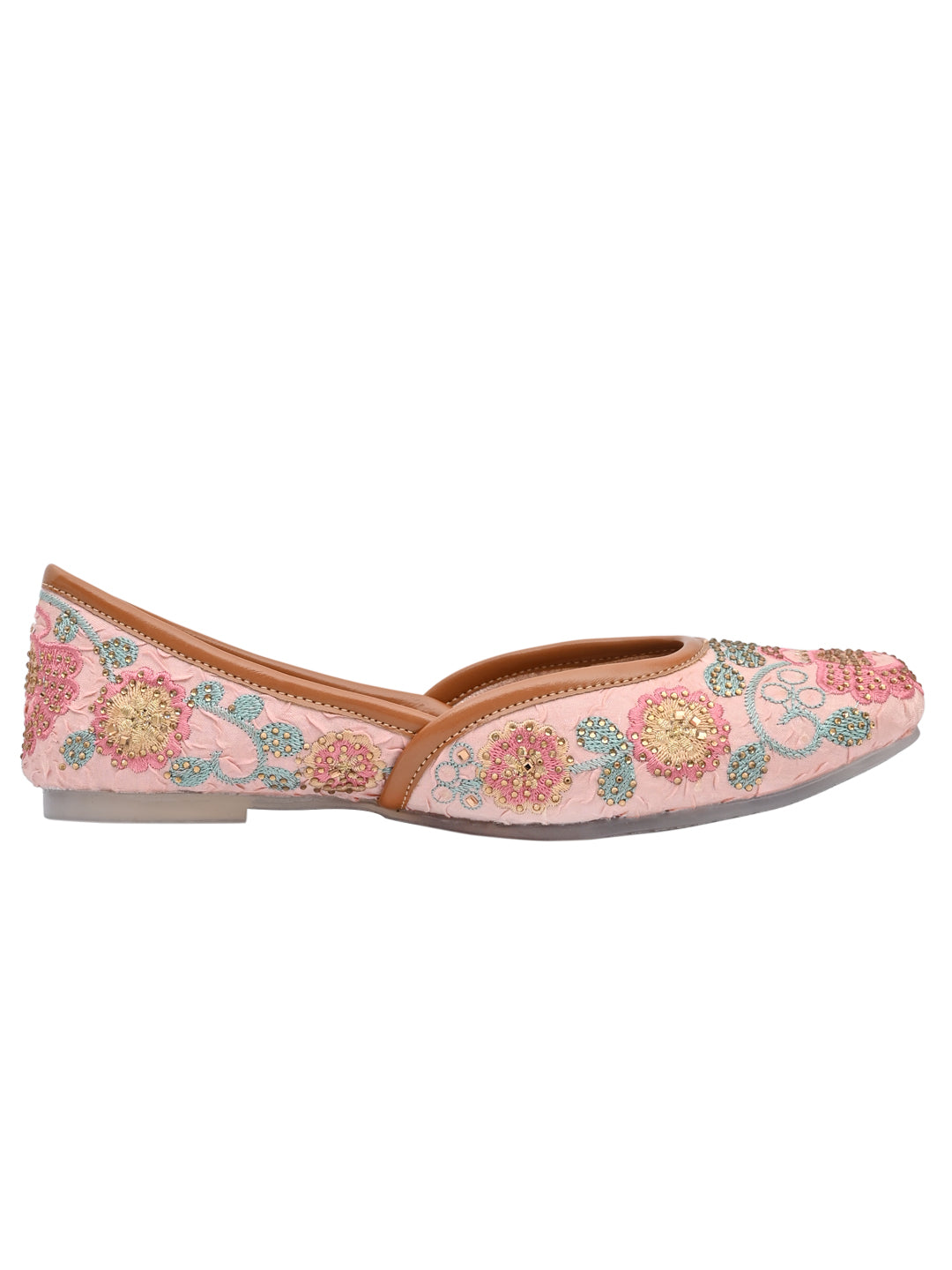 Women Footwear, Pink Mojaris