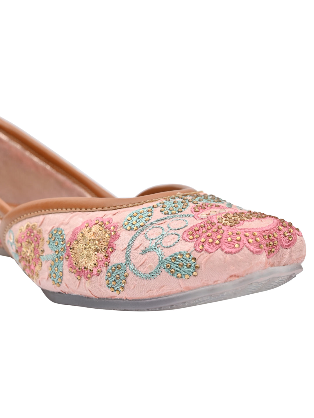 Women Footwear, Pink Mojaris