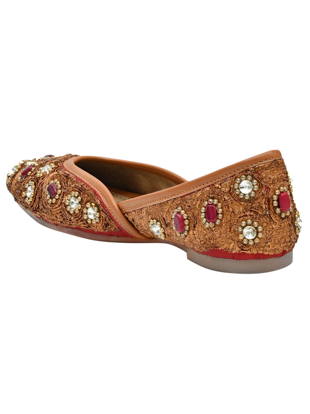 Women Footwear, Bronze Mojaris