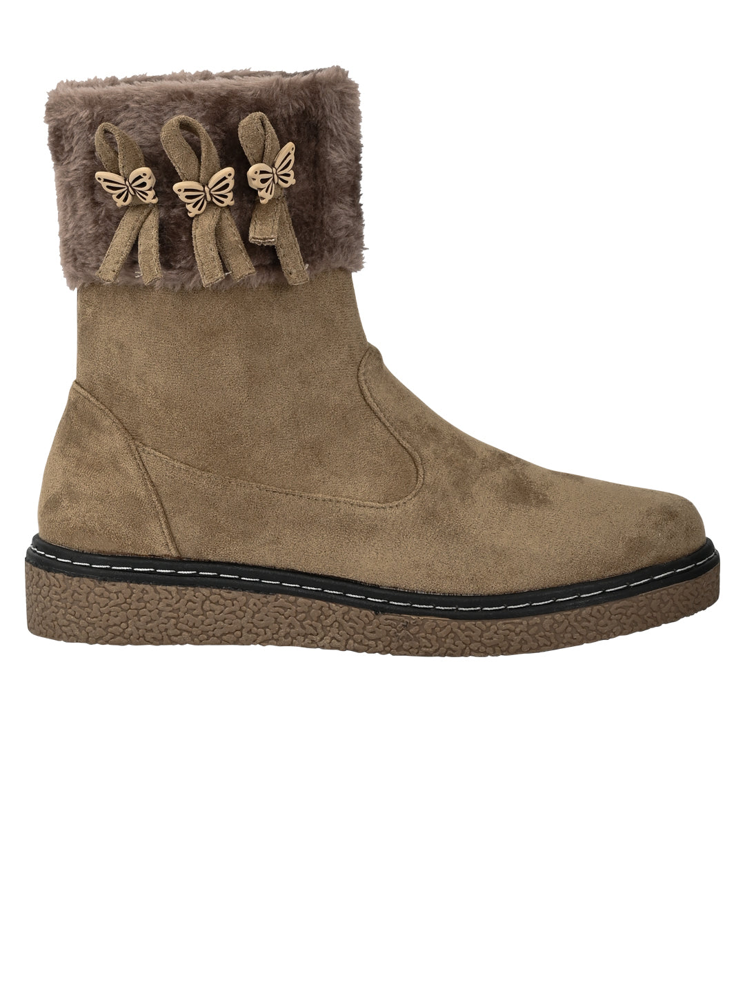 Footwear, Women Footwear, Khaki Boots