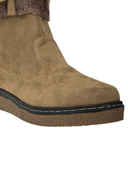 Footwear, Women Footwear, Khaki Boots