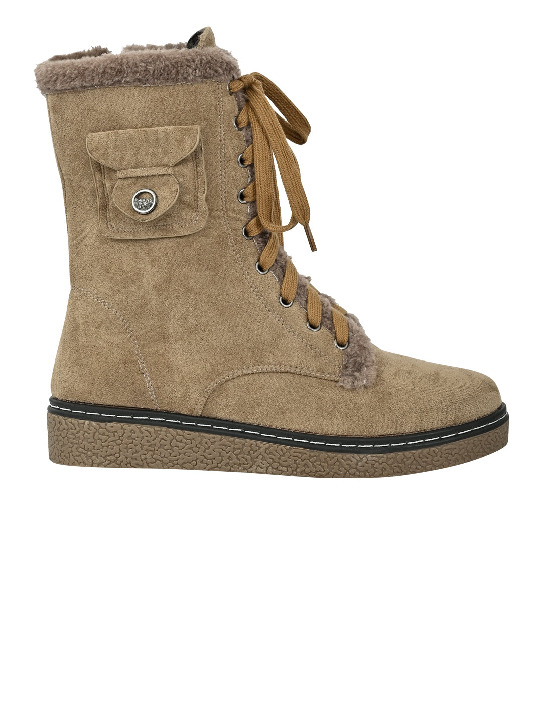 Footwear, Women Footwear, Khaki Boots