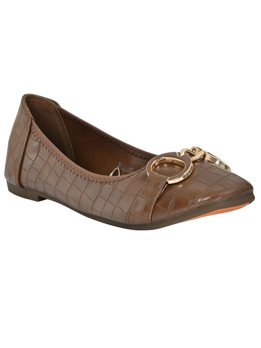 Women Footwear, Brown Ballerinas