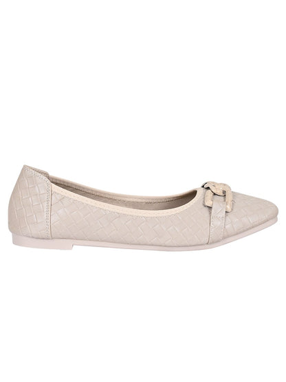 Women Footwear, Beige Ballerinas