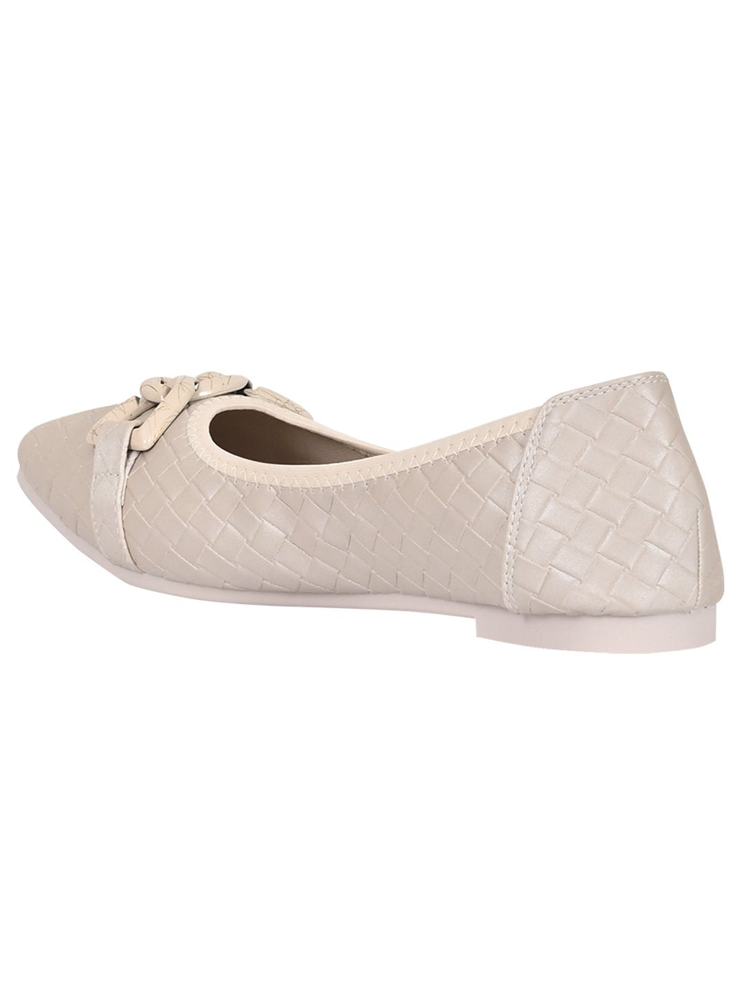 Women Footwear, Beige Ballerinas