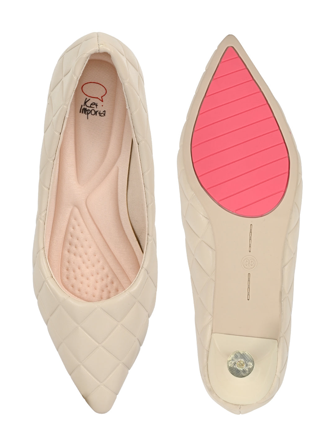 Footwear, Women Footwear, Beige Pumps