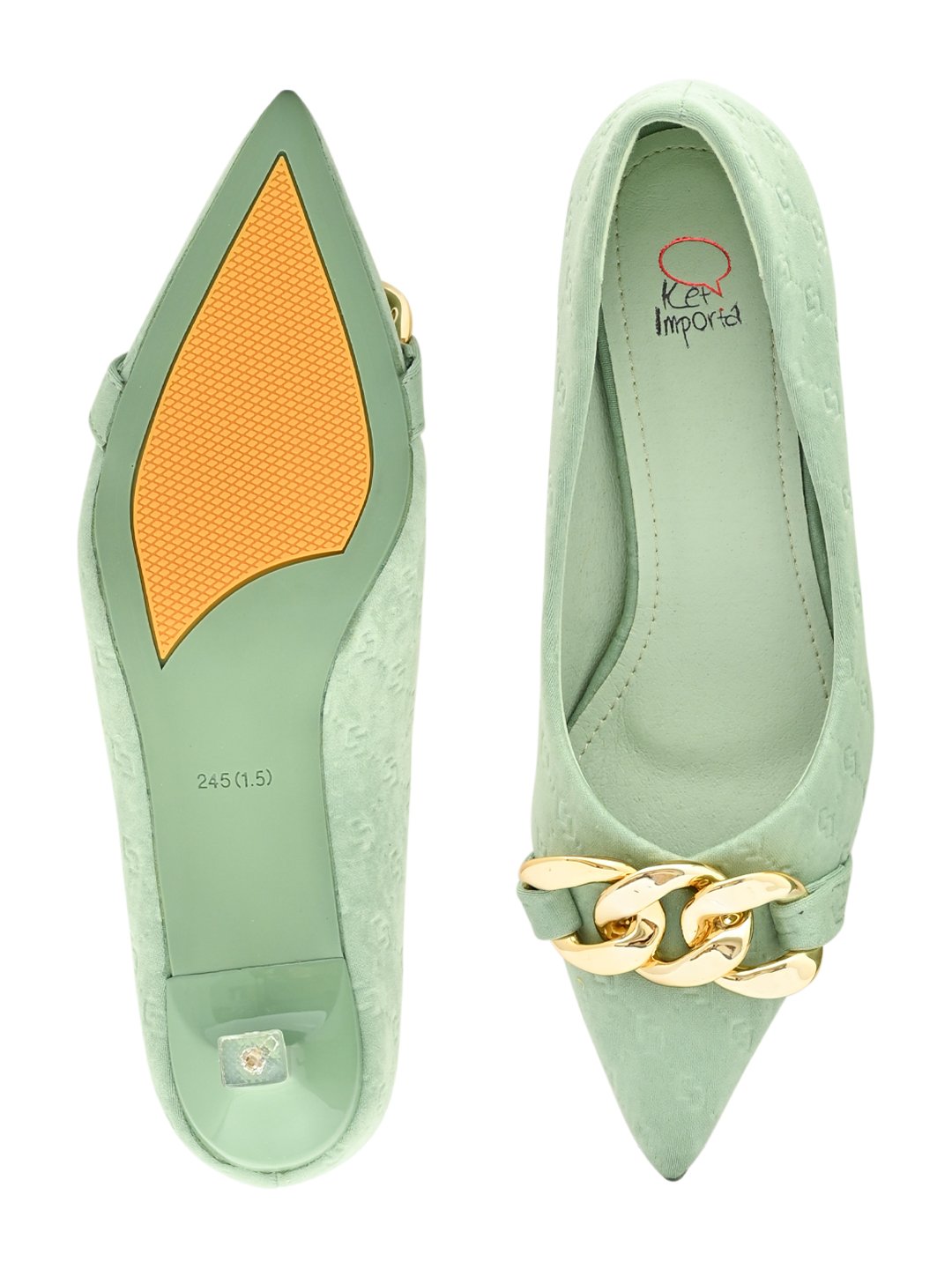 Women Footwear, Sea Green Pumps