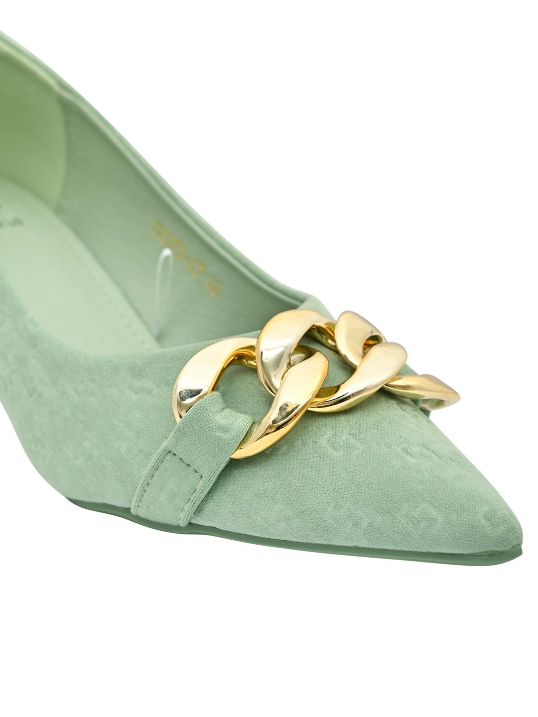 Women Footwear, Sea Green Pumps