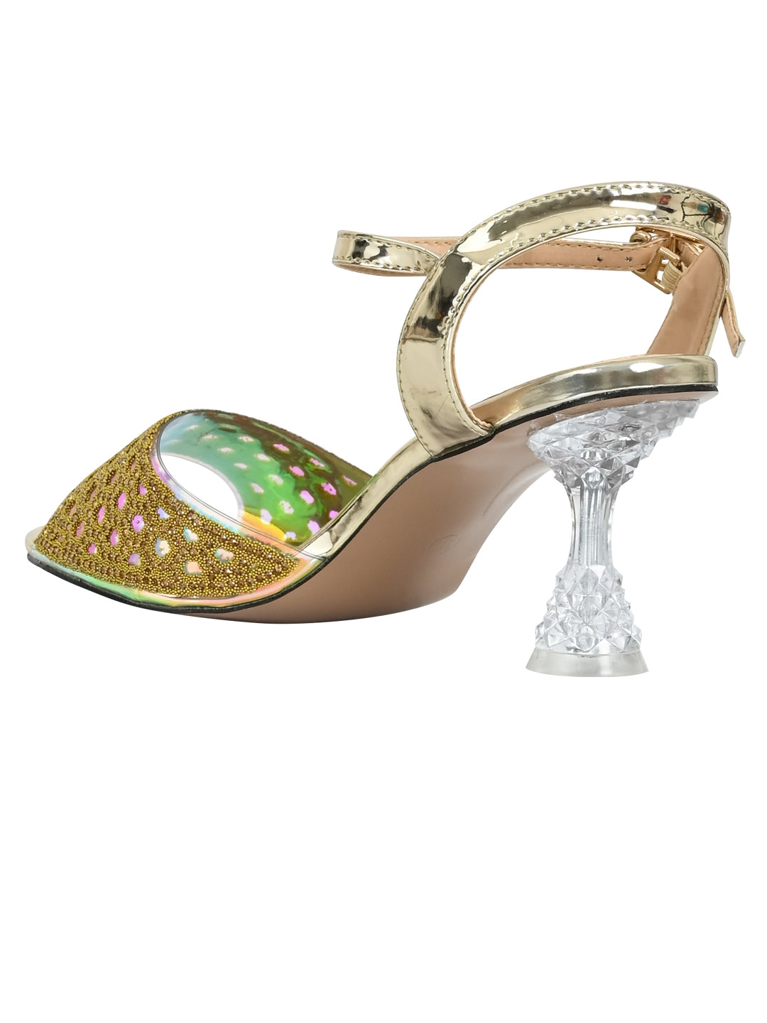 Footwear, Women Footwear, Golden Sandals