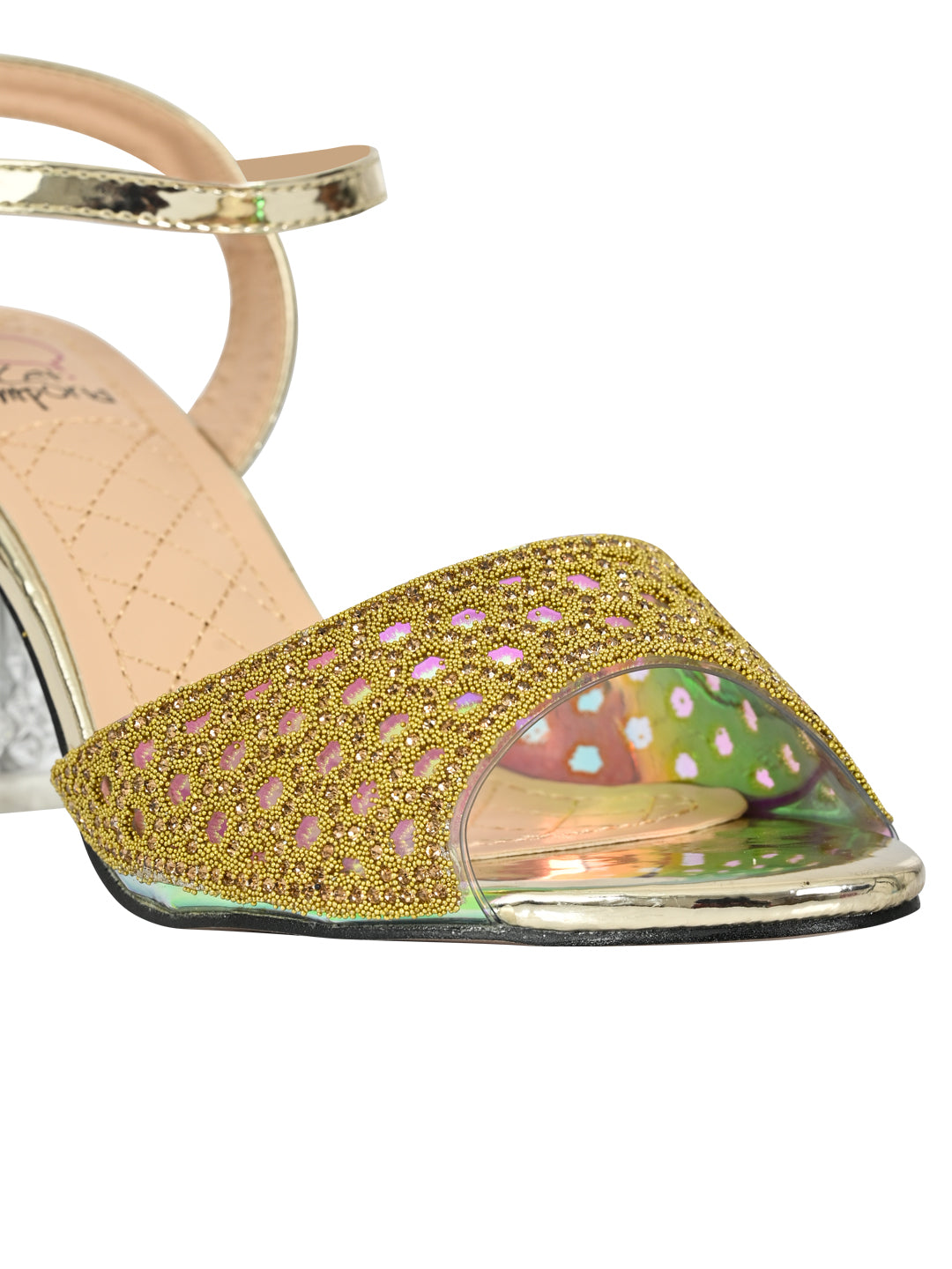 Footwear, Women Footwear, Golden Sandals