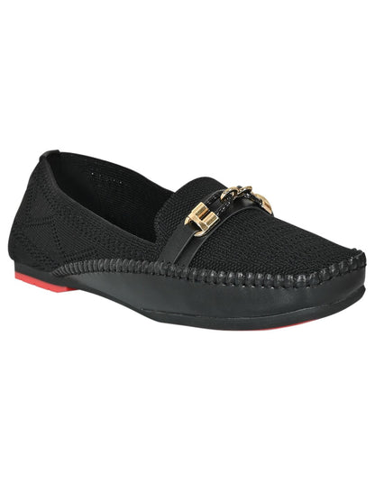 Women Footwear, Black Loafers