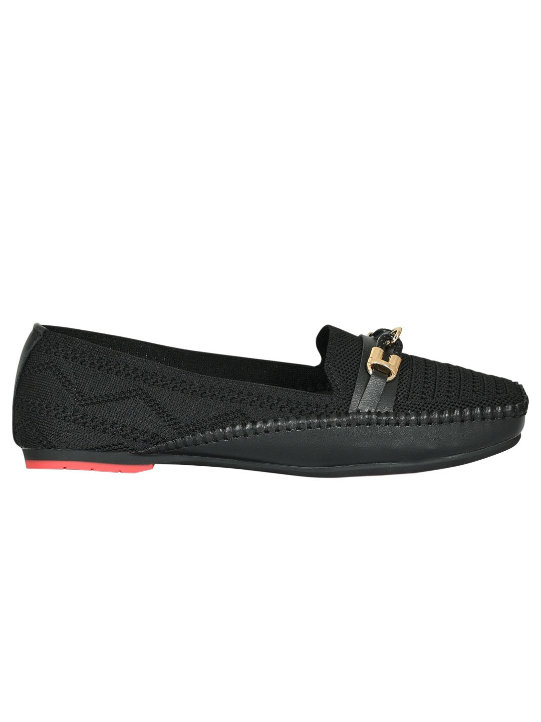 Women Footwear, Black Loafers