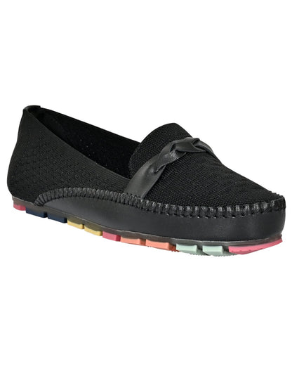 Women Footwear, Black Loafers