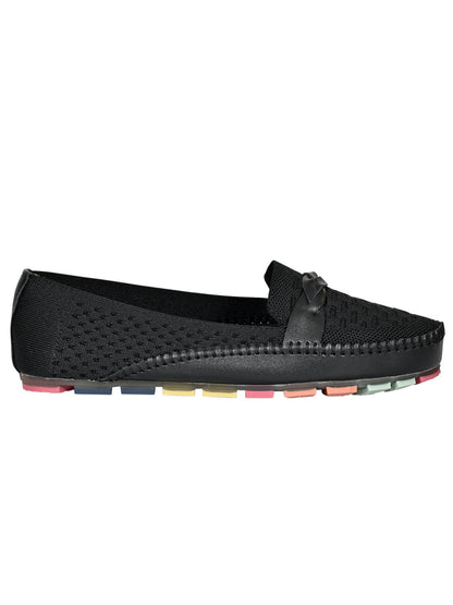 Women Footwear, Black Loafers