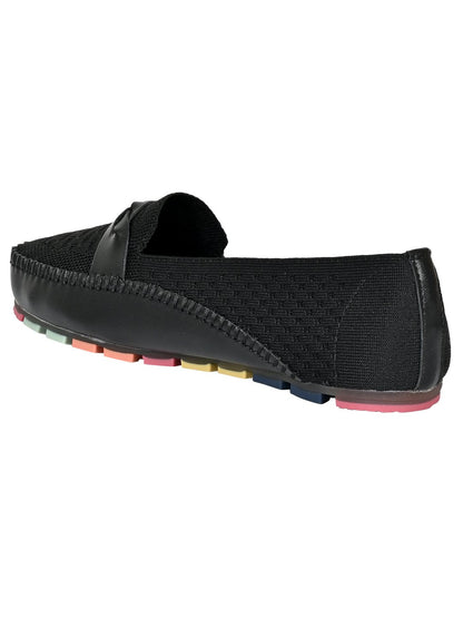 Women Footwear, Black Loafers