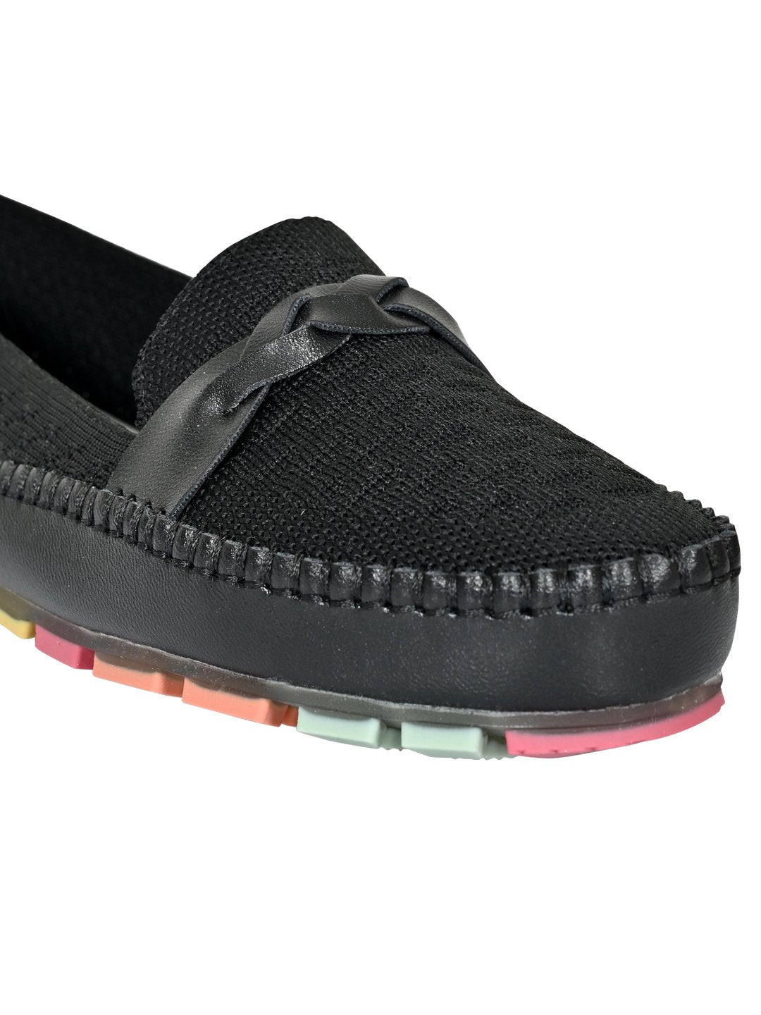 Women Footwear, Black Loafers