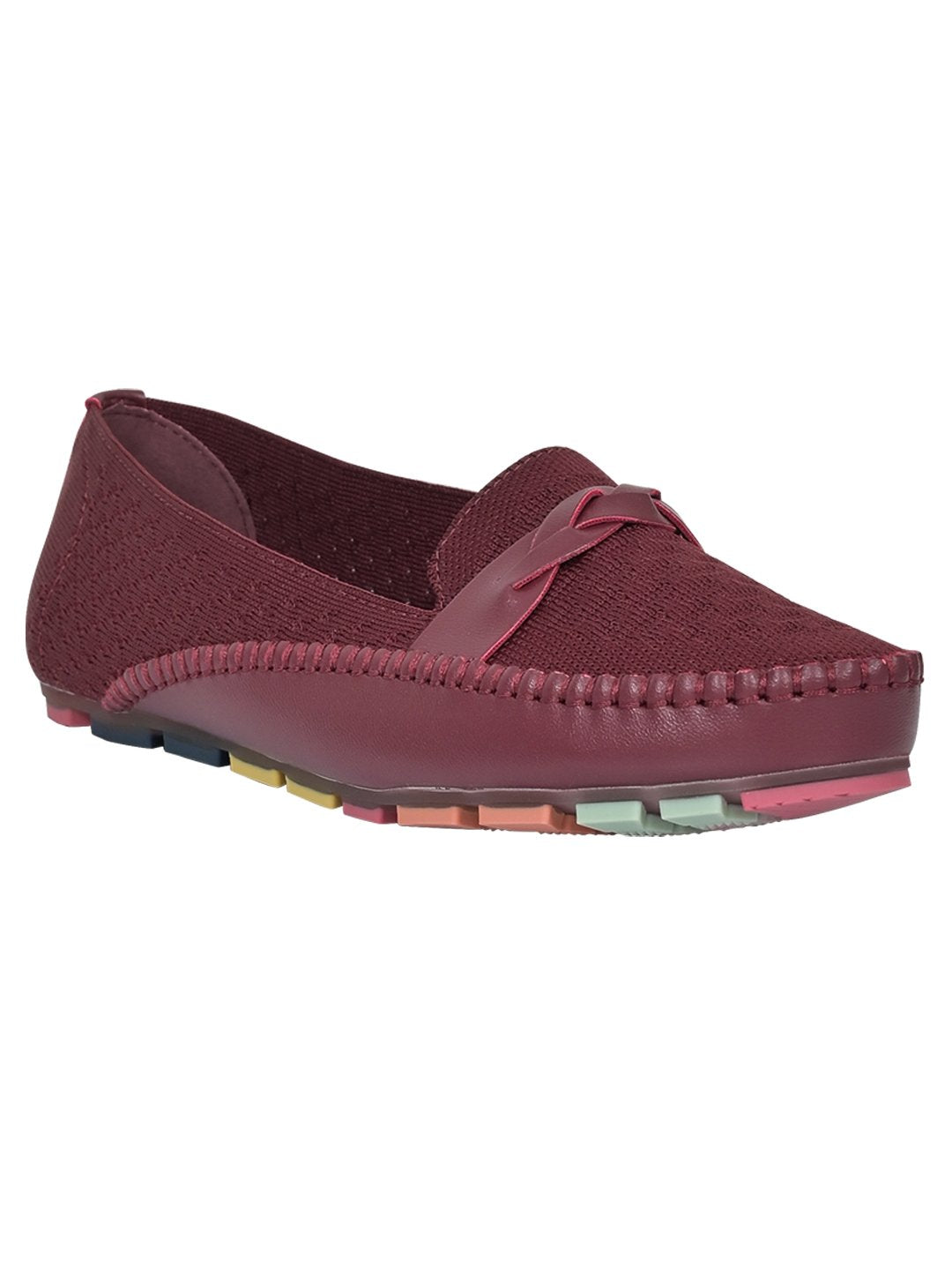 Women Footwear, Maroon Loafers