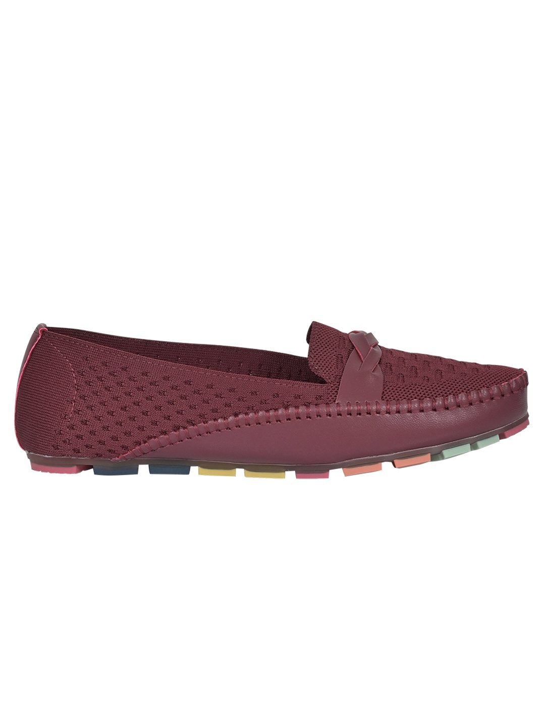 Women Footwear, Maroon Loafers