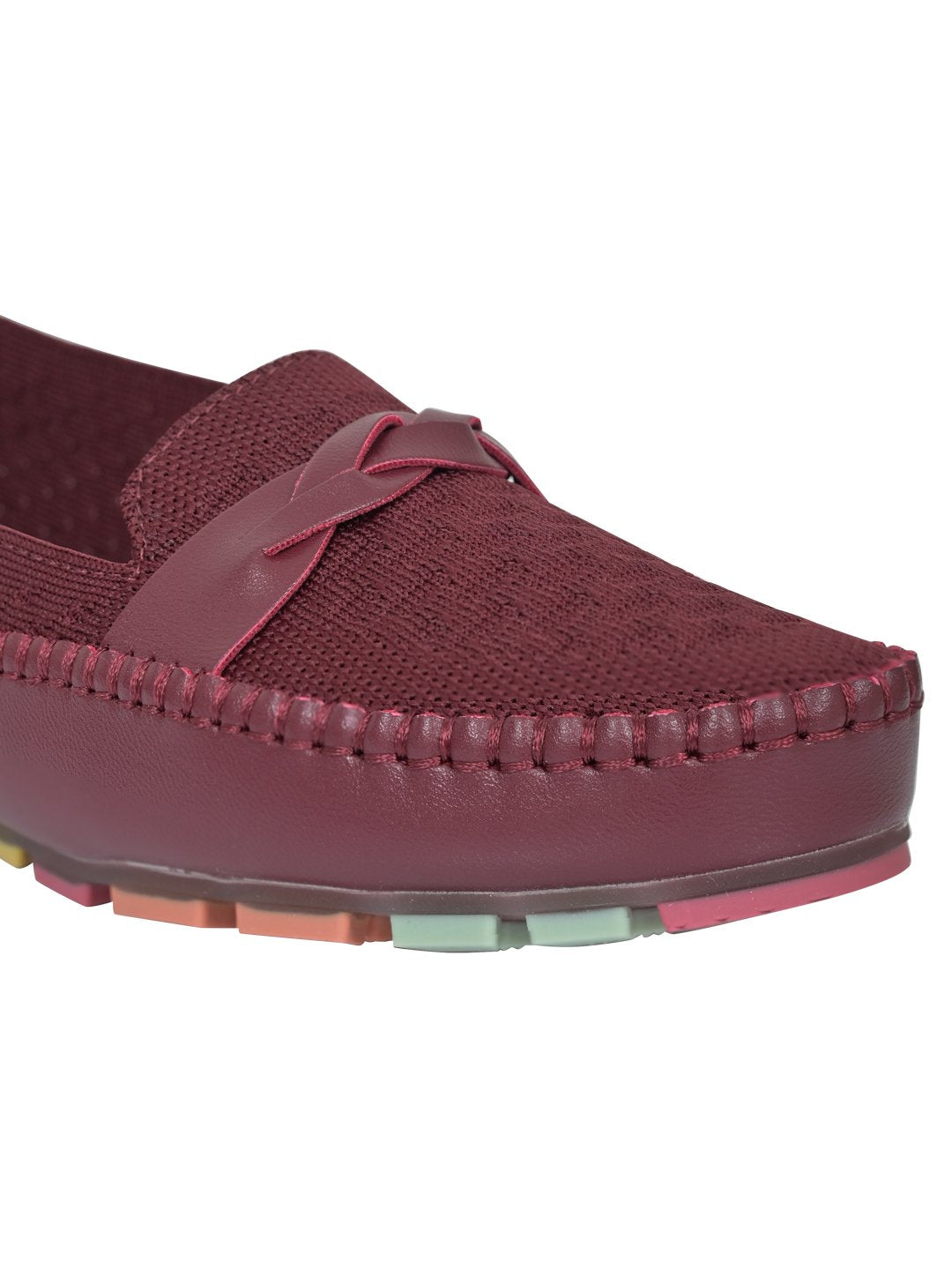 Women Footwear, Maroon Loafers