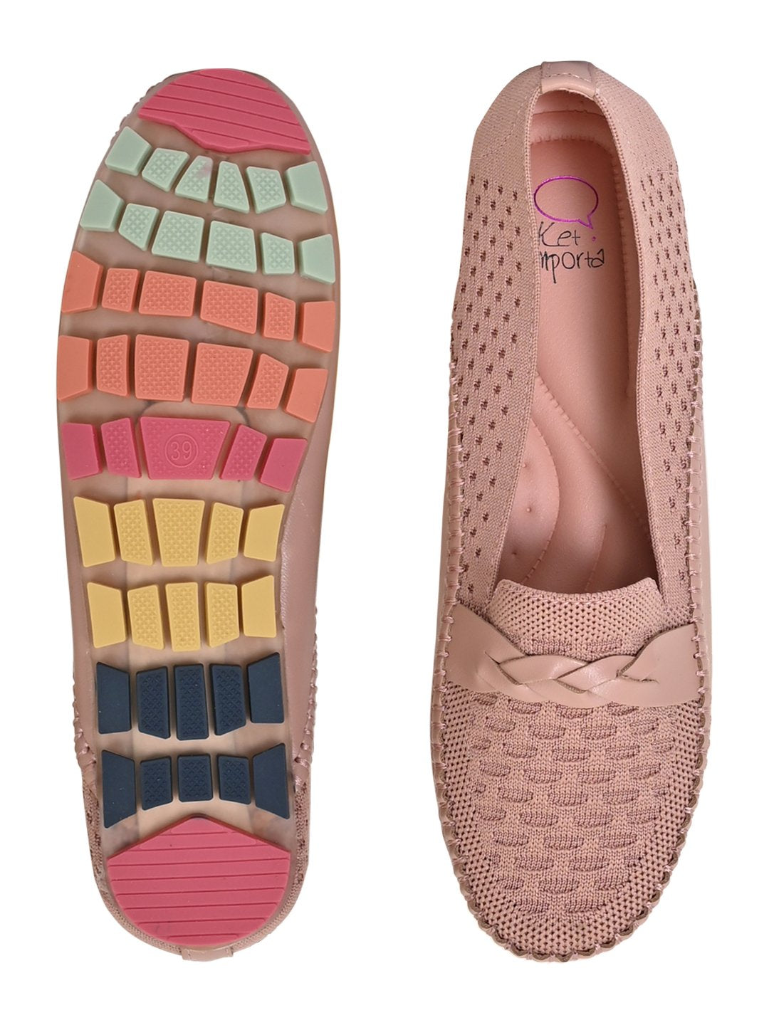 Women Footwear, Nude Loafers