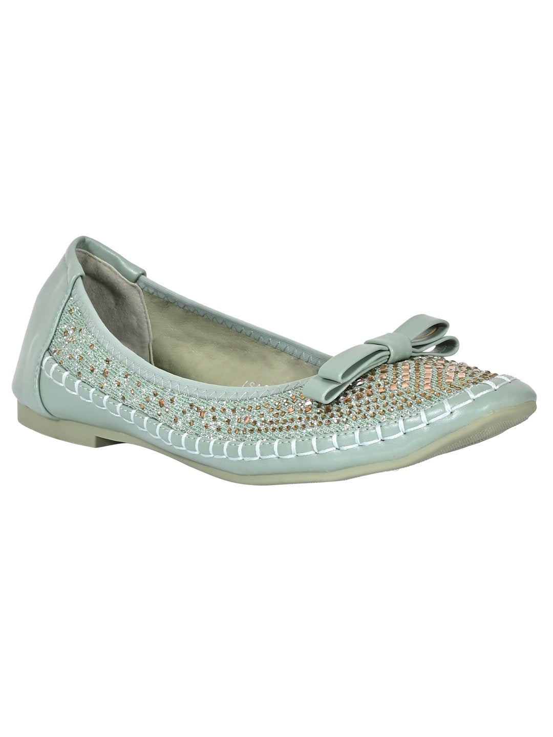 Women Footwear, Sea Green Ballerinas, Footwear