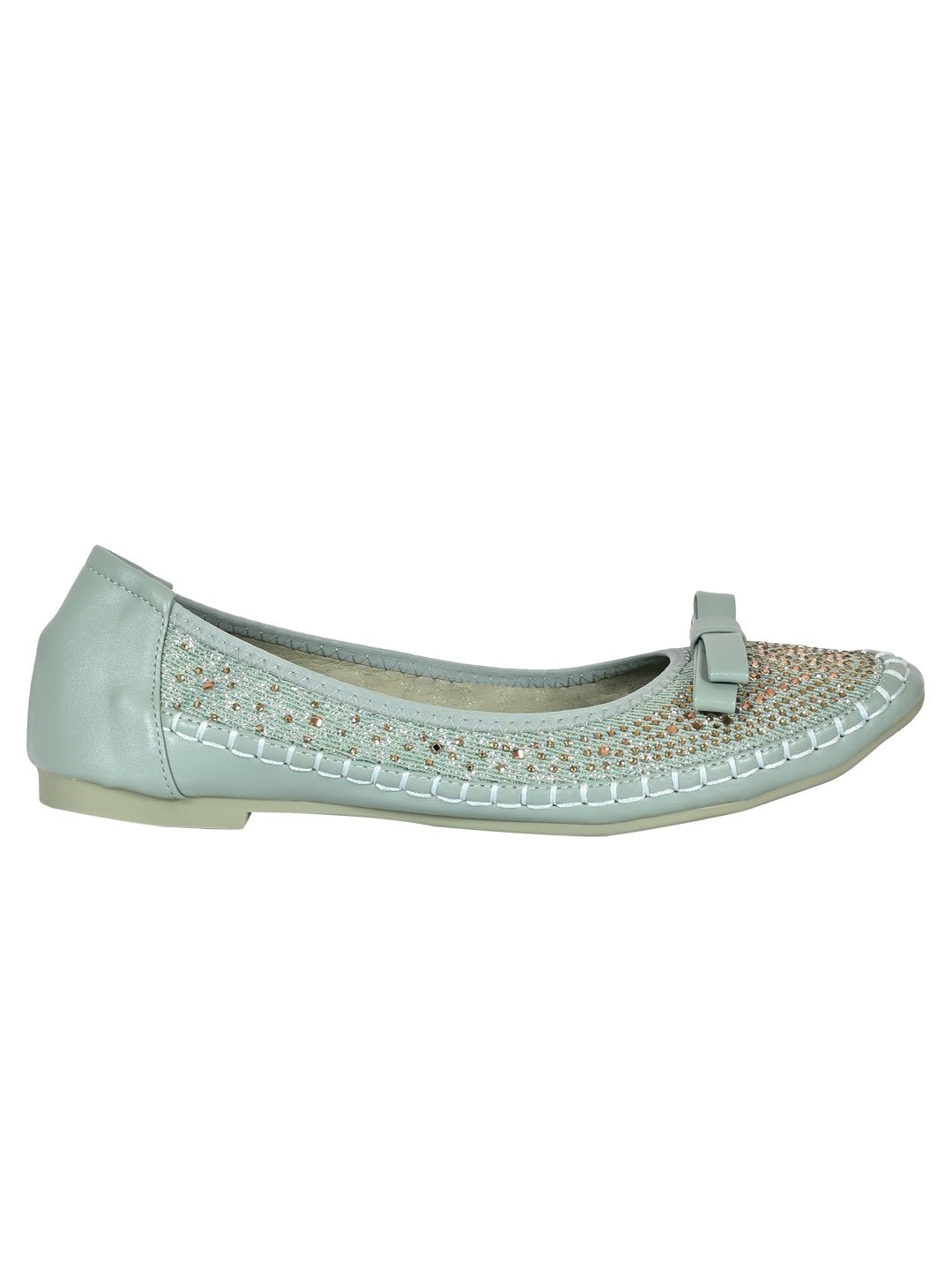 Women Footwear, Sea Green Ballerinas, Footwear