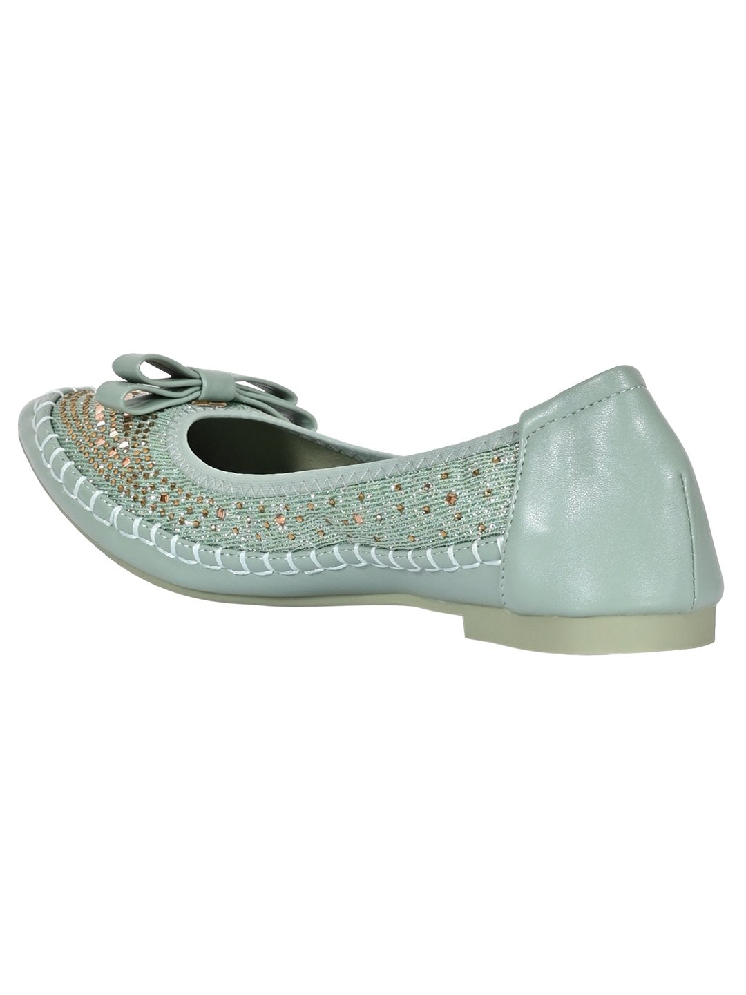 Women Footwear, Sea Green Ballerinas, Footwear