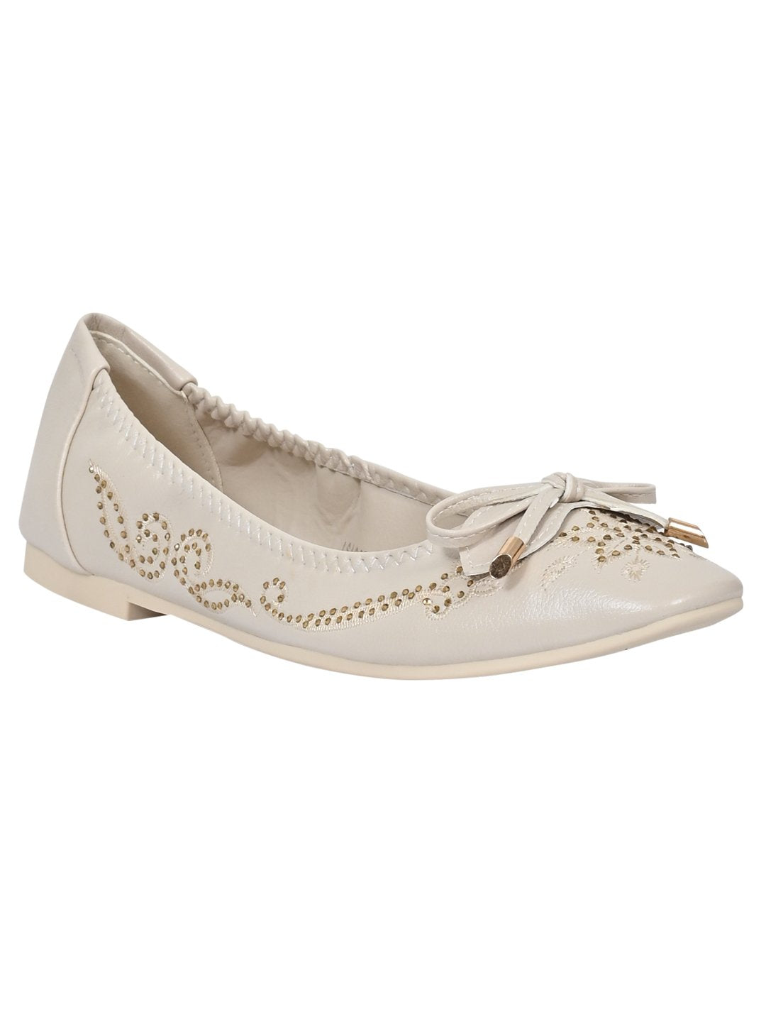 Women Footwear, Beige Ballerinas, Footwear