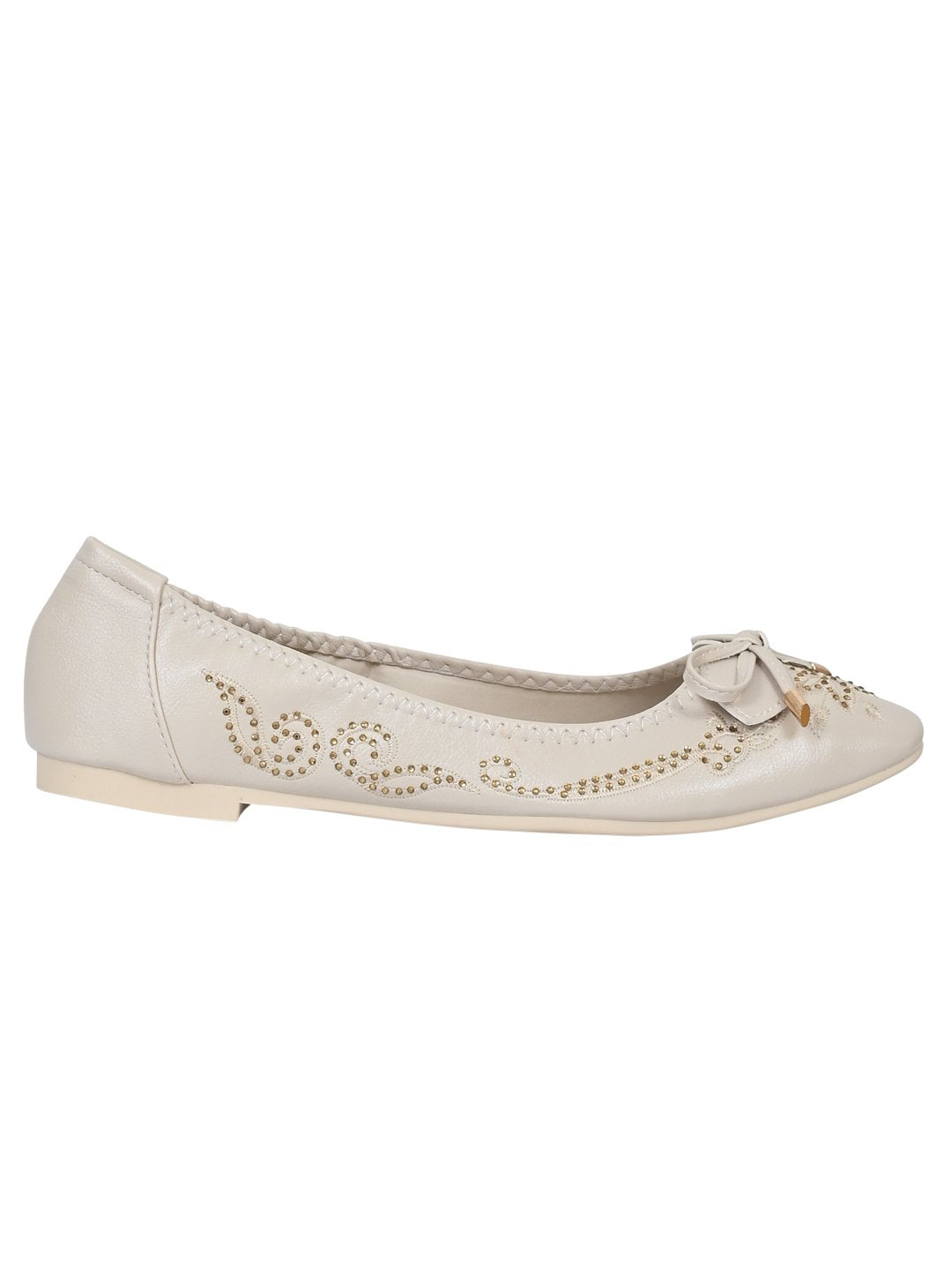 Women Footwear, Beige Ballerinas, Footwear