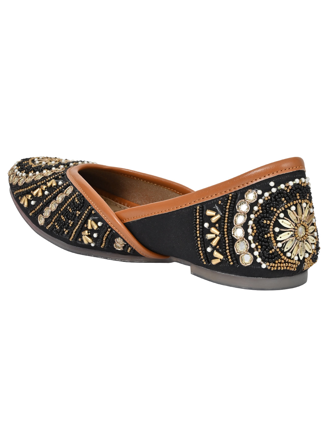 Footwear, Women Footwear, Black Mojaris