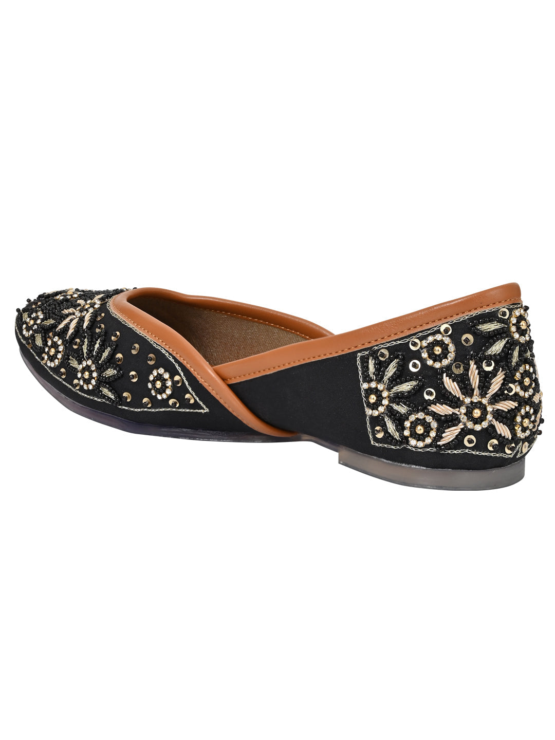 Footwear, Women Footwear, Black Mojaris