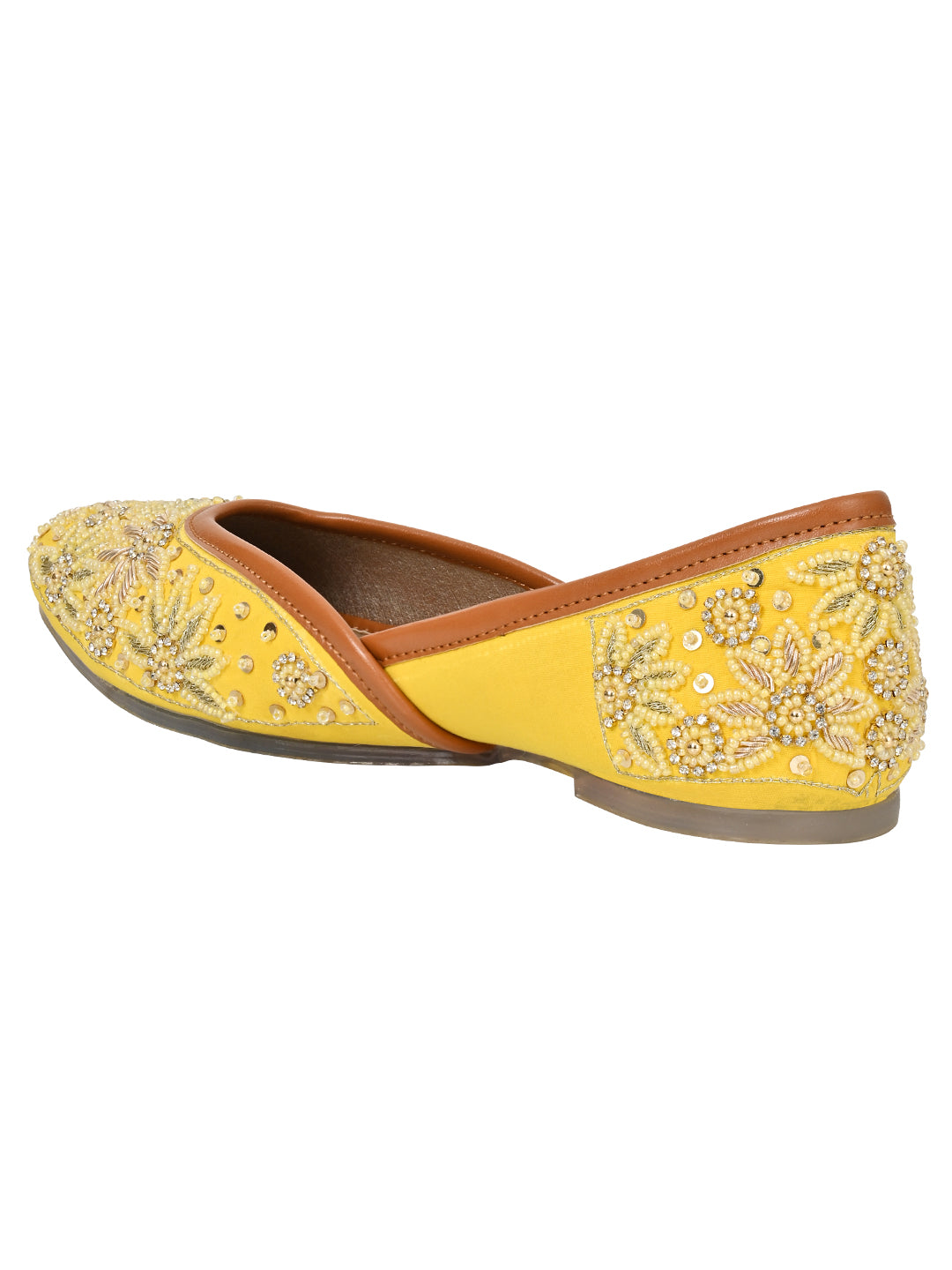 Footwear, Women Footwear, Yellow Mojaris