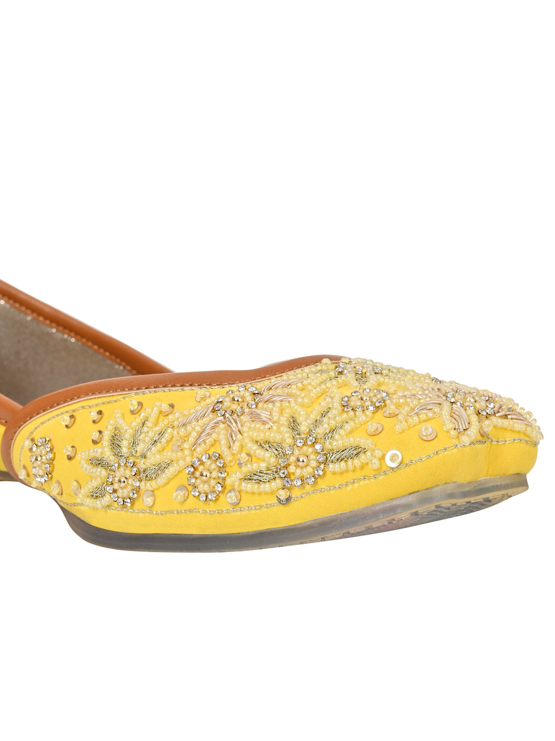 Footwear, Women Footwear, Yellow Mojaris