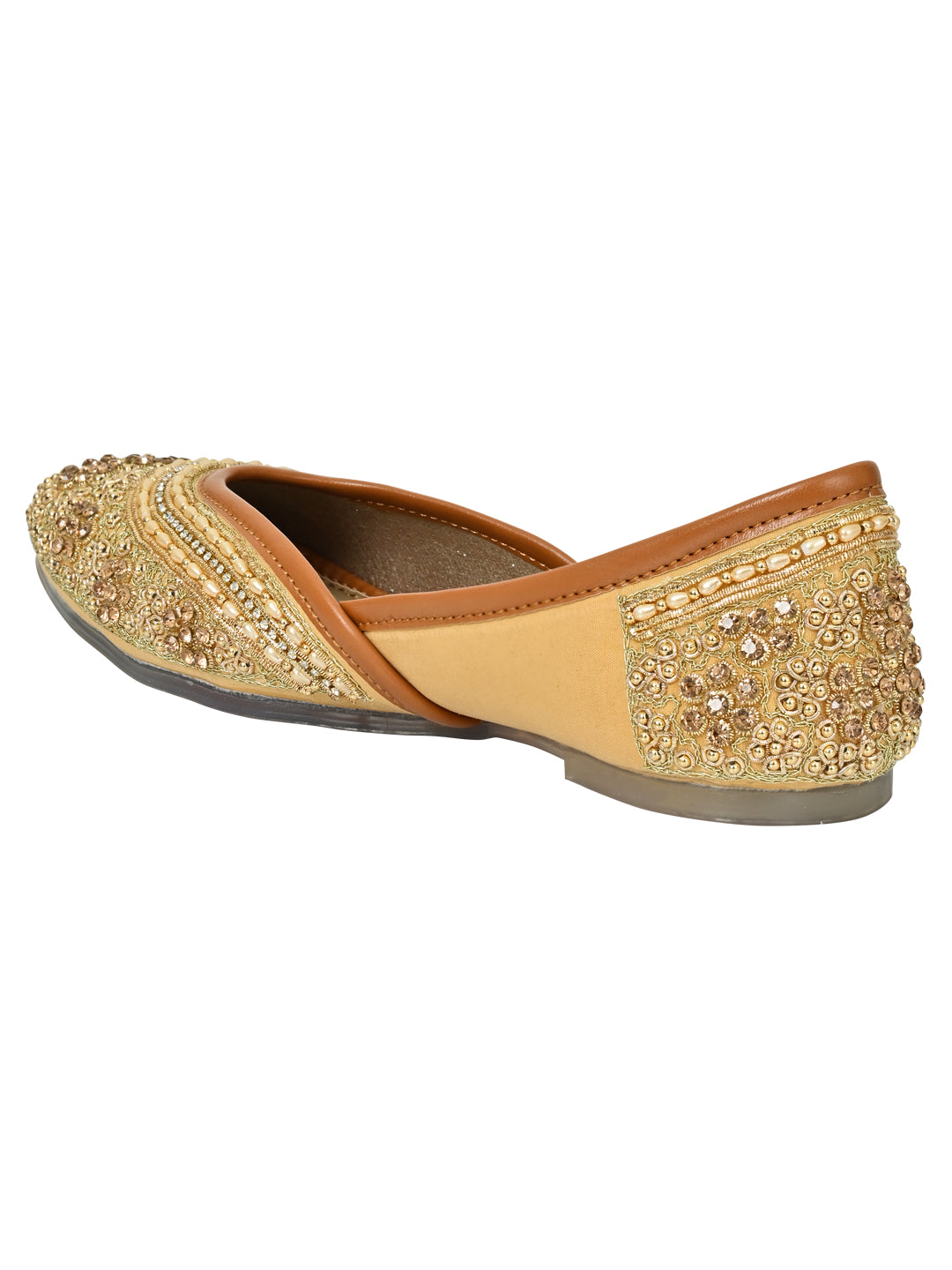 Footwear, Women Footwear, Golden Mojaris