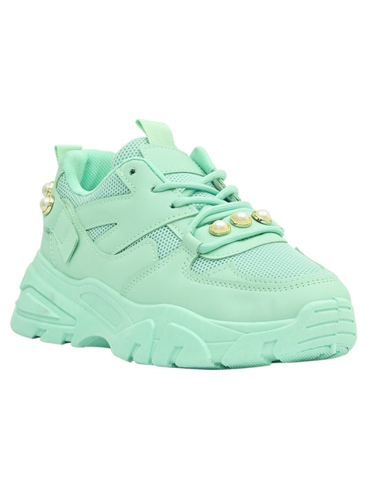 Footwear, Women Footwear, Sea Green Sneakers