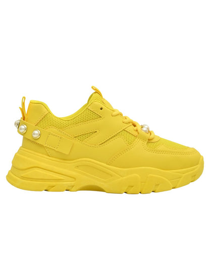 Footwear, Women Footwear, Yellow Sneakers