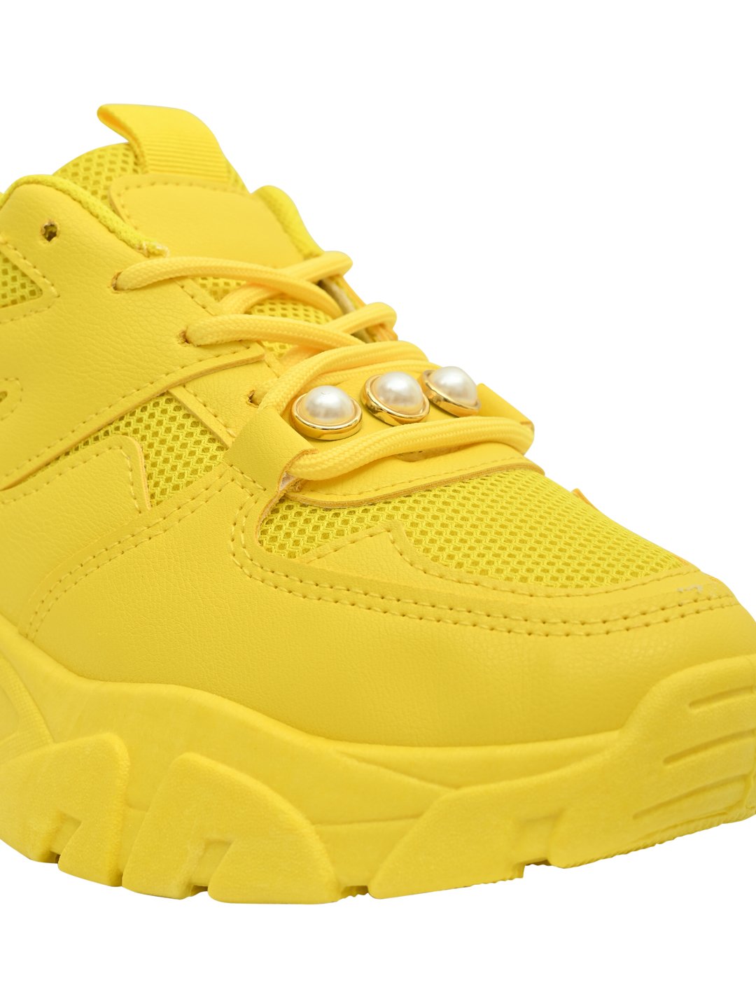 Footwear, Women Footwear, Yellow Sneakers