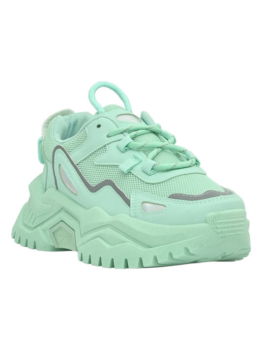 Footwear, Women Footwear, Sea Green Sneakers