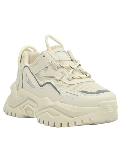 Footwear, Women Footwear, Beige Sneakers