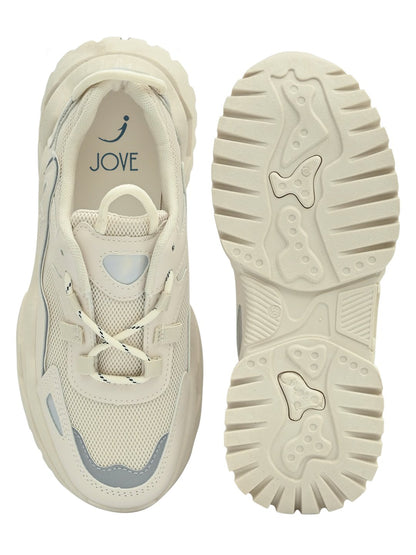 Footwear, Women Footwear, Beige Sneakers