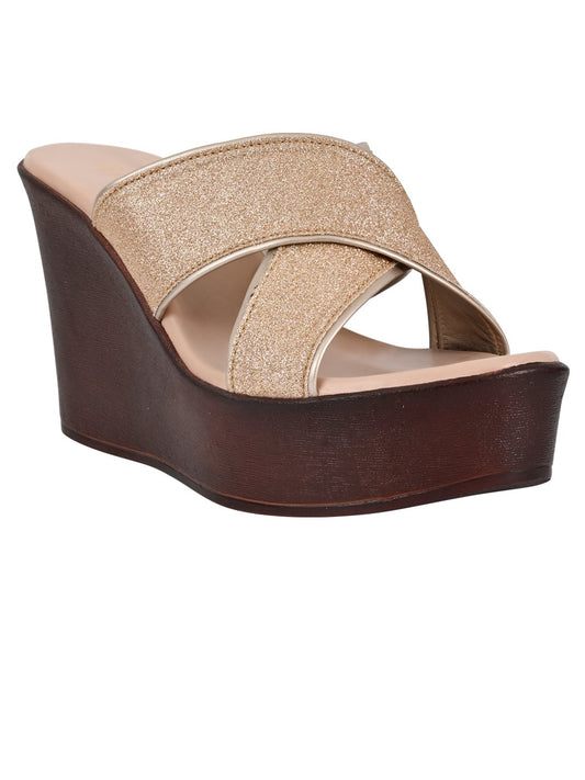 Footwear, Women Footwear, Rose Gold Wedges