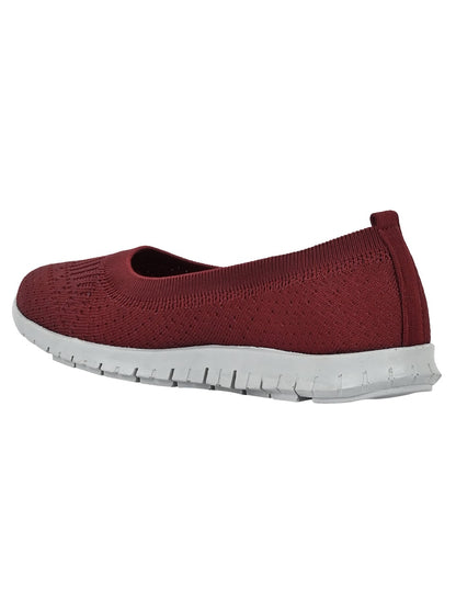 Footwear, Women Footwear, Maroon Ballerinas