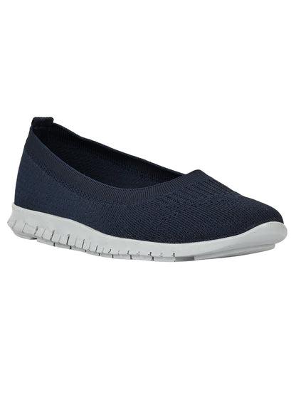 Footwear, Women Footwear, Navy Blue Ballerinas